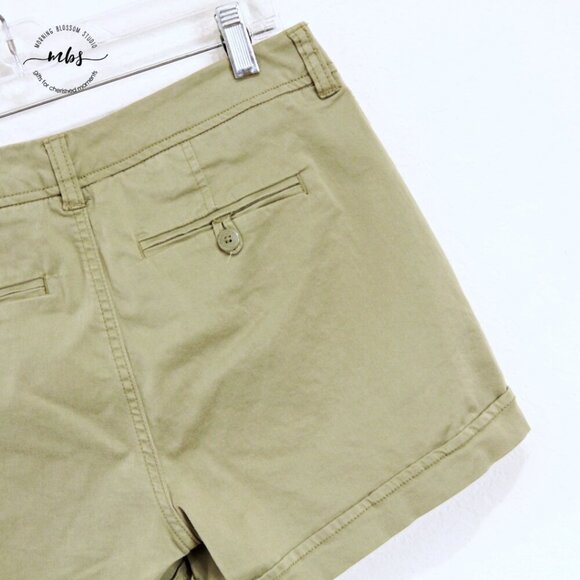 Liverpool Buddy Mid Rise Trouser Cotton Blend Shorts Green Women 6/28 - Picture 5 of 9